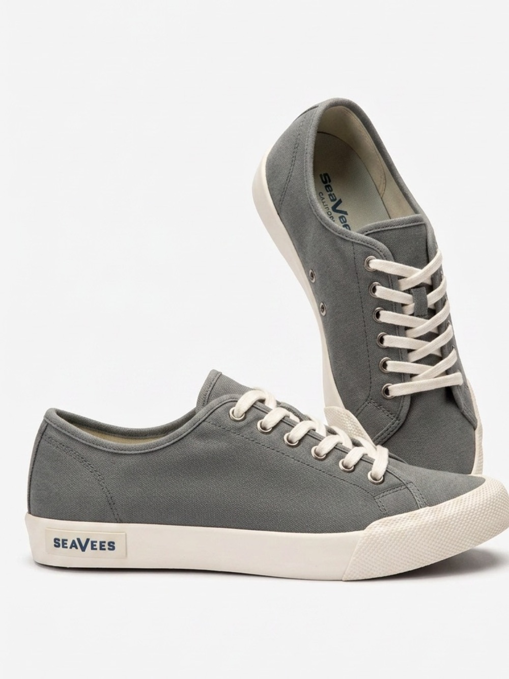 SeaVees Womens Canvas Sneakers in Slate Gray